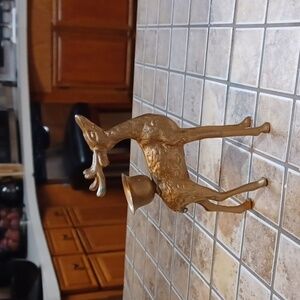Brass Vintage‎ Reindeer Candle Holder